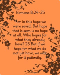 Romans 8 24-25