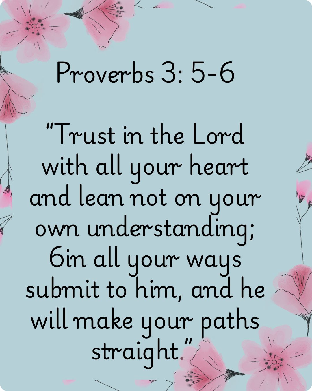 Proverbs 3 5-6