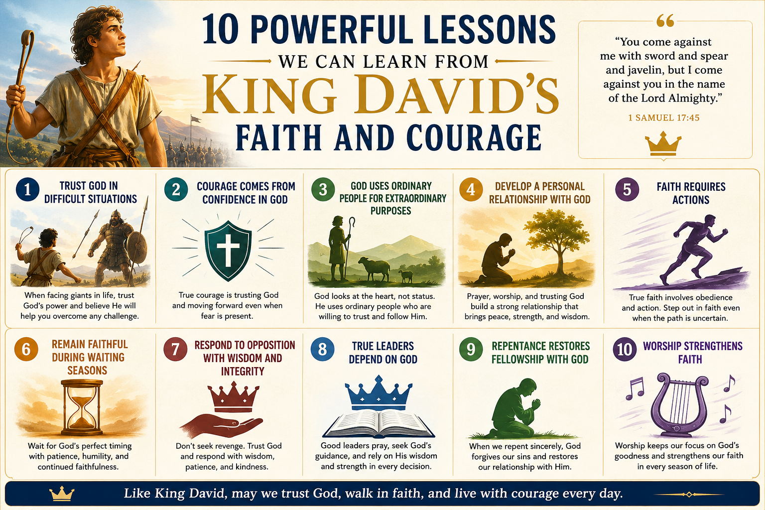 10 Powerful Lessons We Can Learn from King David's Faith and Courage