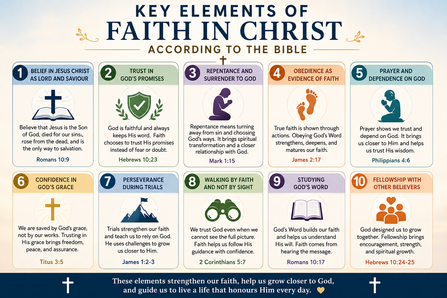 Key Elements of Faith in Christ According to the Bible