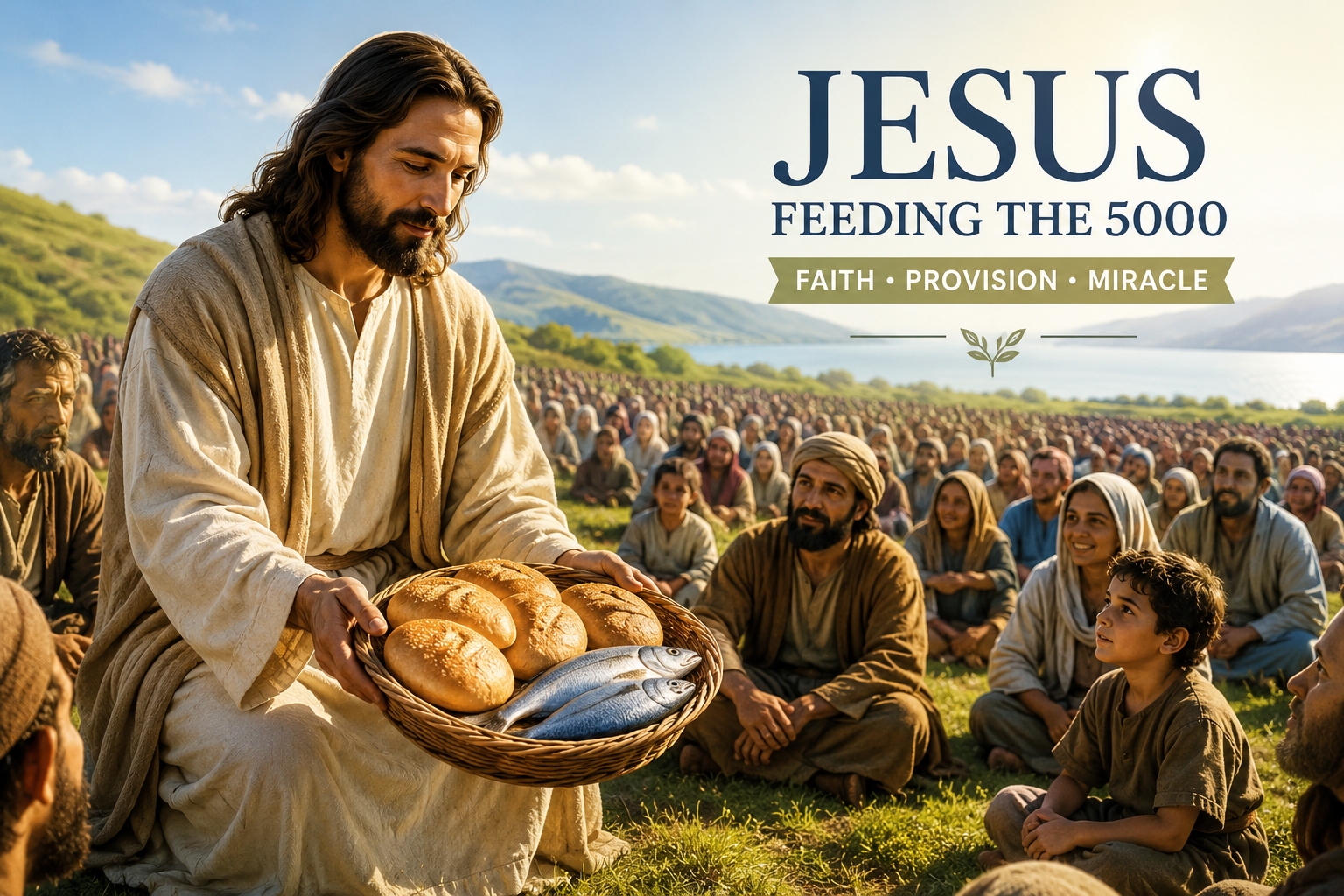 The Story of Jesus Feeding the 5000 with Five Loaves and Two Fish