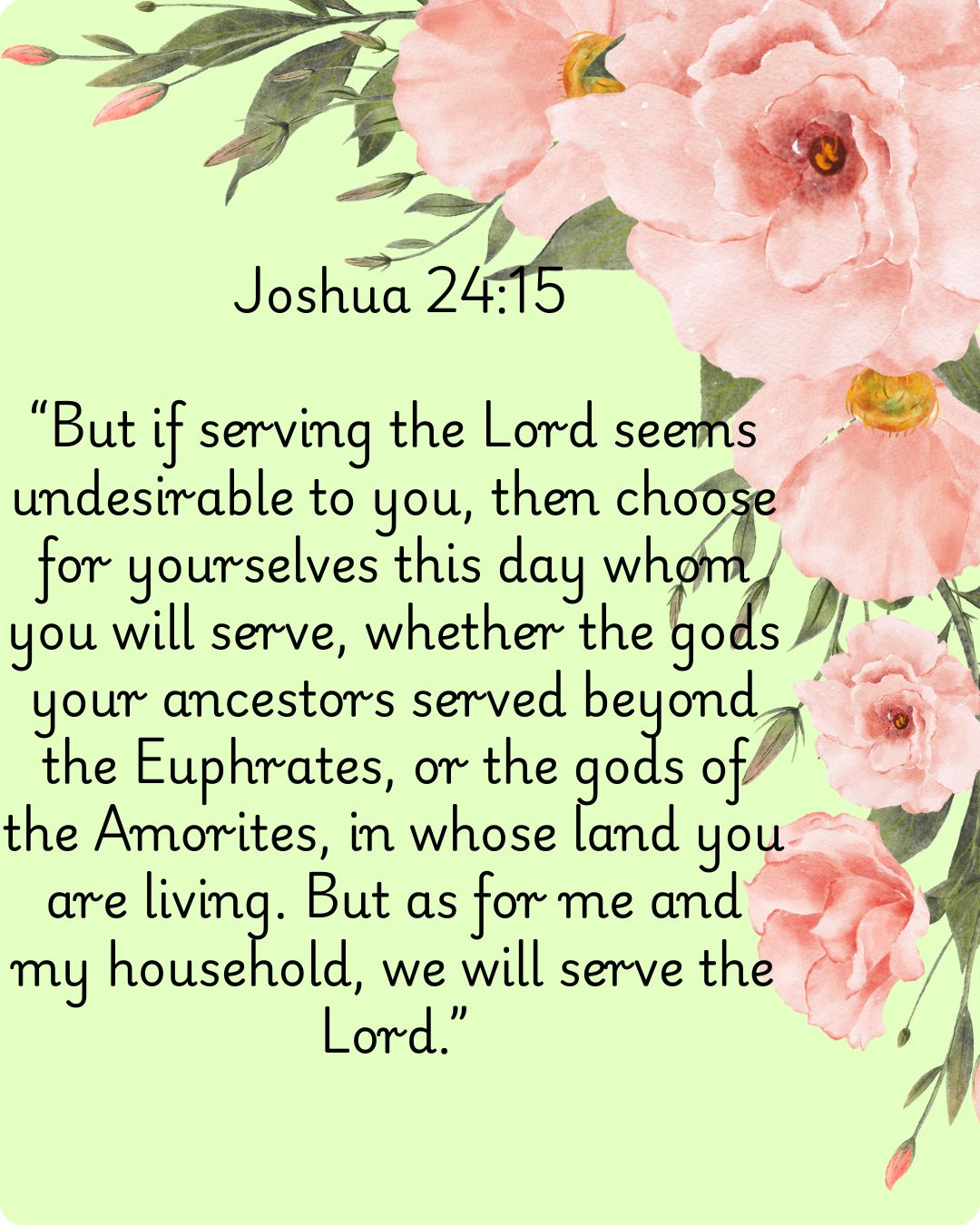Joshua 24: 15