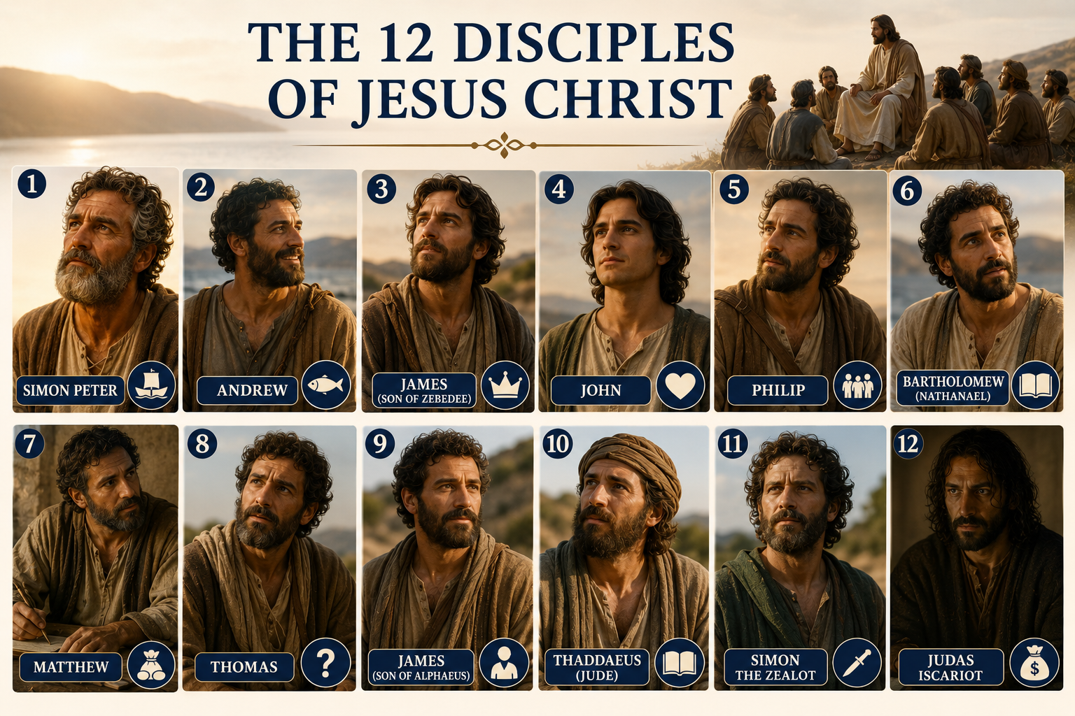 Meet the 12 Disciples of Jesus Christ