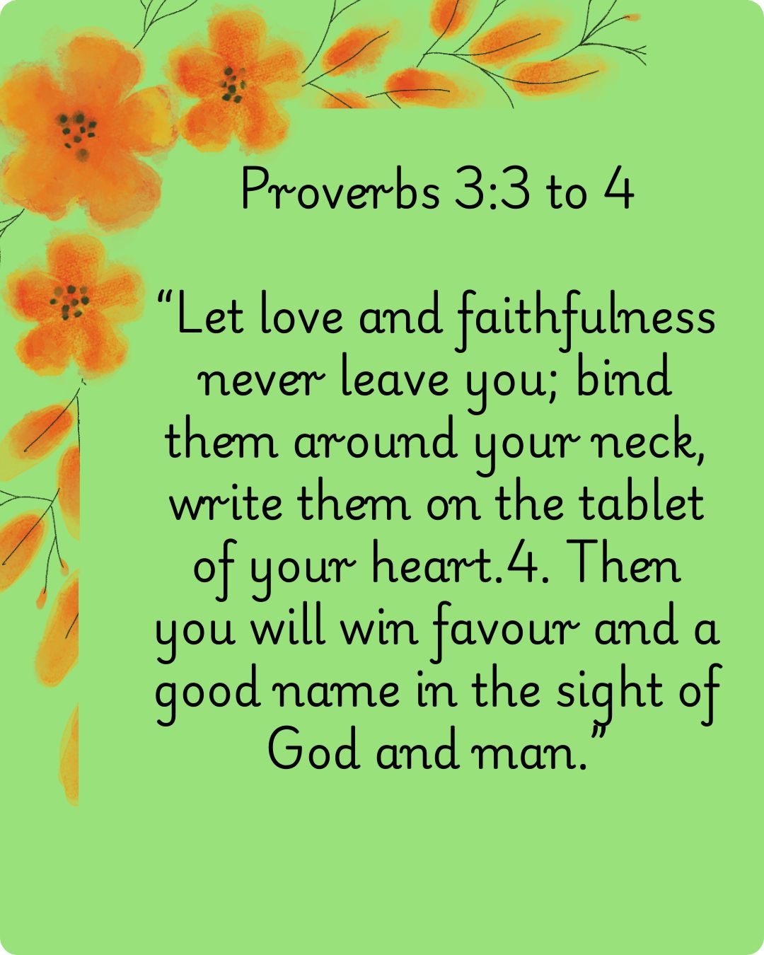 Proverbs 3: 3-4